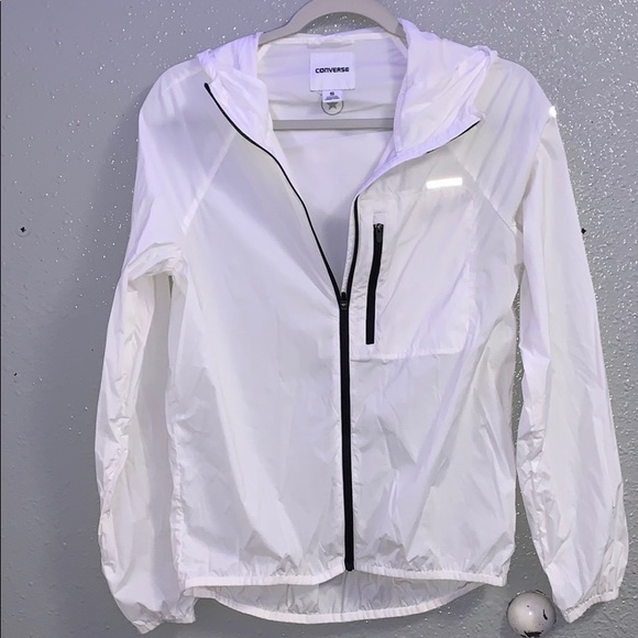 Converse Jackets & Blazers - Converse White Rain Jacket